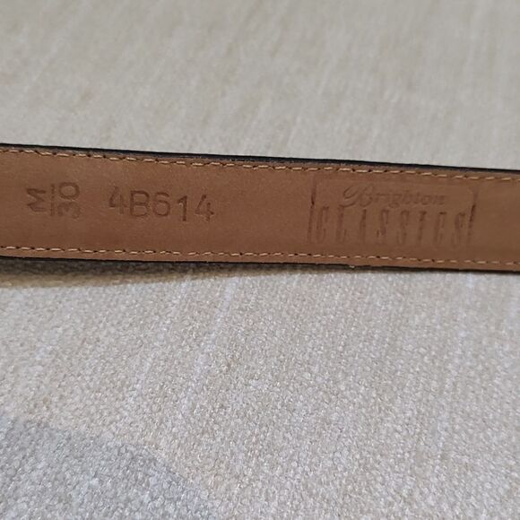 Brighton Black Reptile Embossed Leather Gold and Silver Buckle and Loops Size 30 - Picture 4 of 10